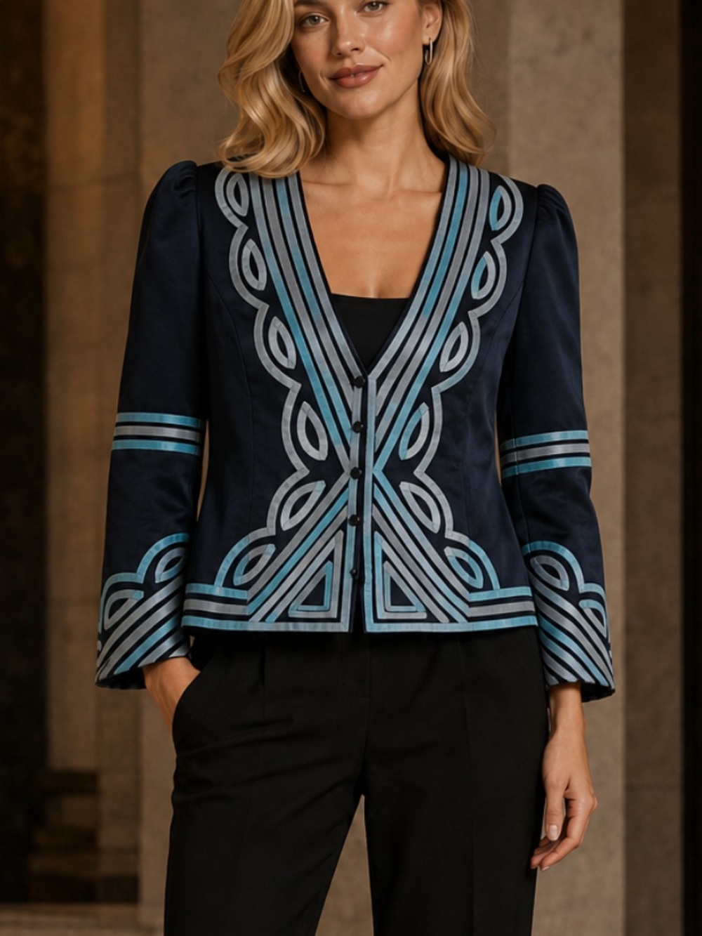 Nanette Lepore Women's Black Long Sleeve Silk Top Size 4 57031